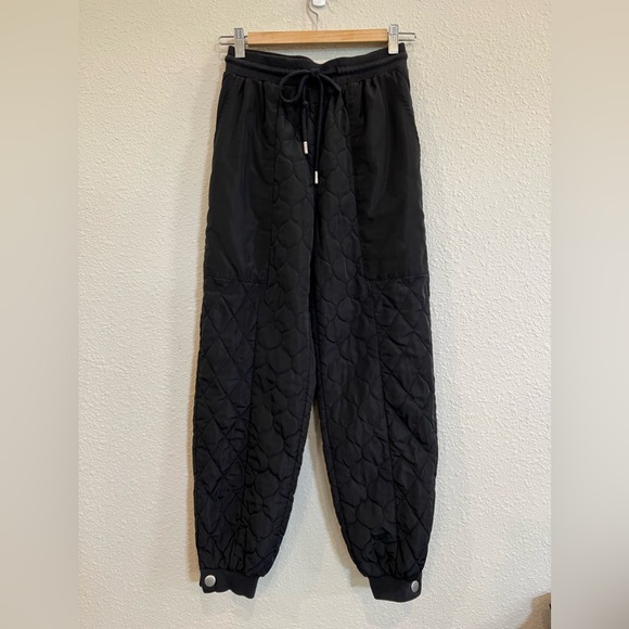 SANDY LIANG Womens High Rise Quilted Jogger Pants Black Sz XXS - Picture 3 of 6